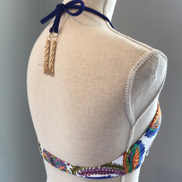 Trina Turk High Neck Bikini Top Paisley 8 - Picture 5 of 7